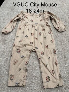 City Mouse Floral Mushroom Romper - 18-24M